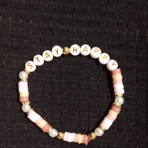Stay Happy Beaded Bracelet